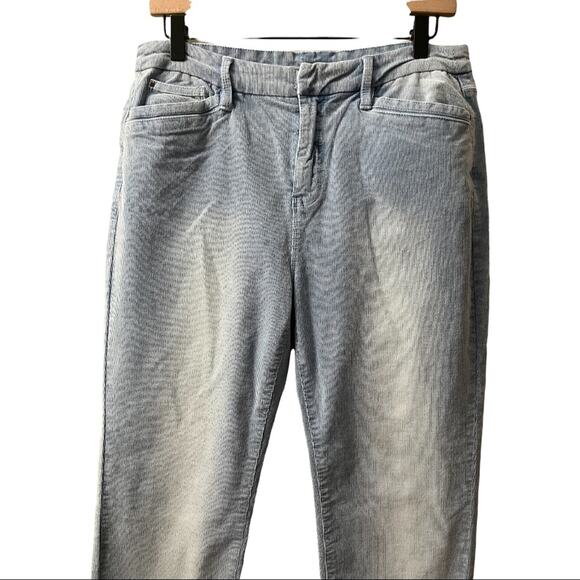 Soft Surroundings Straight Corduroy Pants Sz 8 in Light Blue Style 2AR92 - Picture 4 of 7
